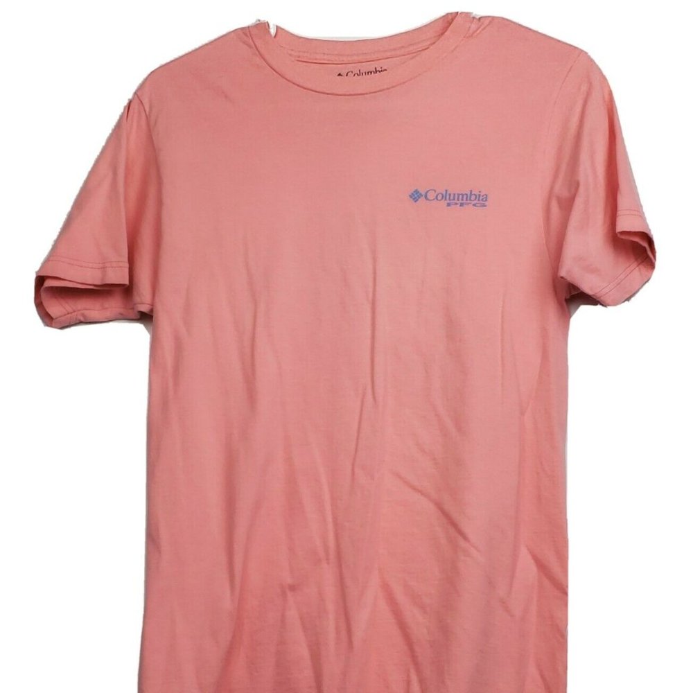 Columbia Pink Blue Men's SZ:S P PFG Marlin T-Shirt